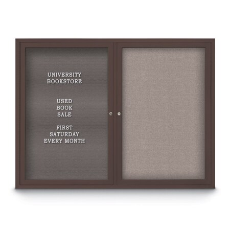 United Visual Products Corkboard, 24"x36", Black/Gold UV402PLUS-GOLD-BLACK